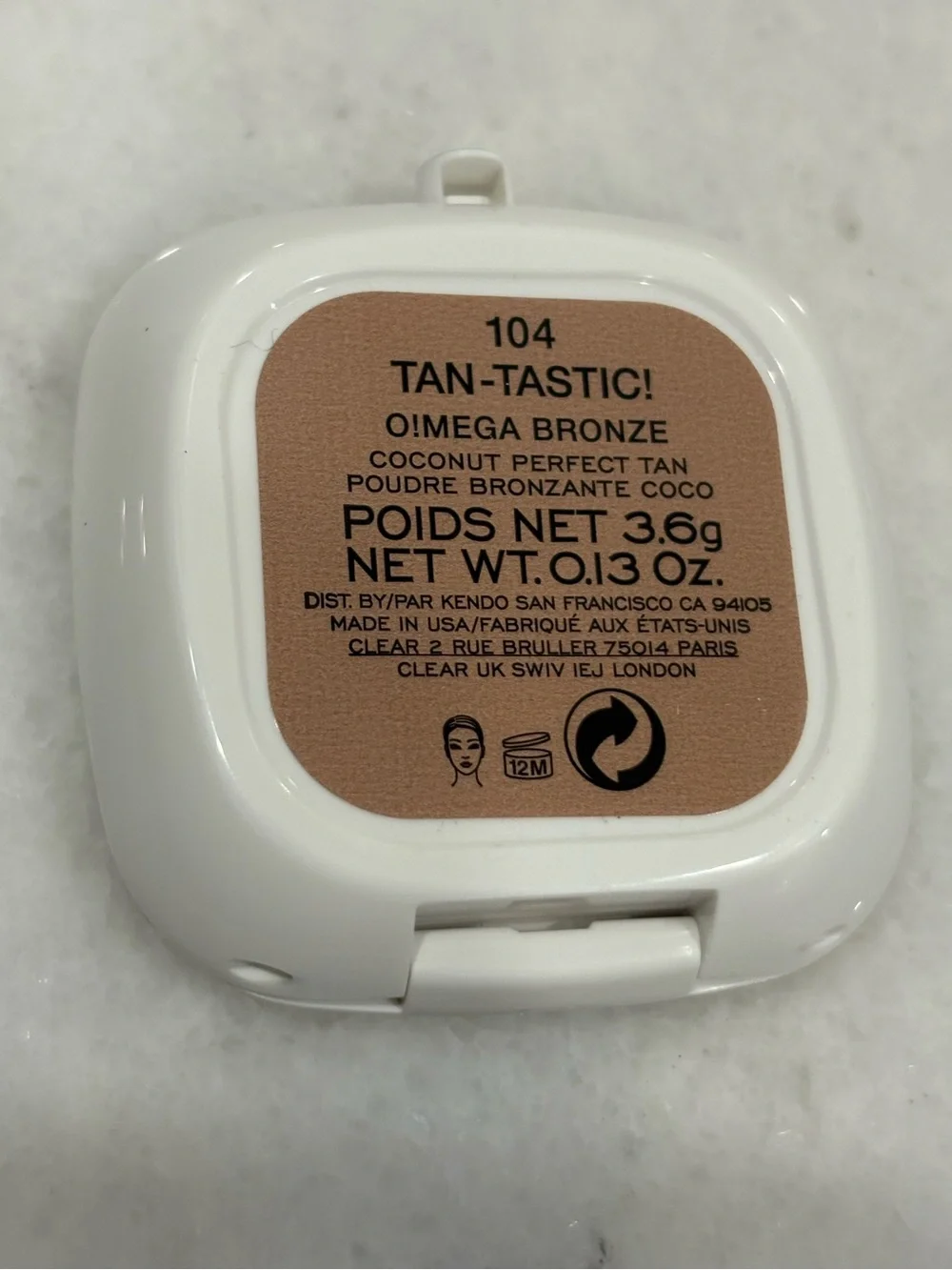 Marc Jacobs Omega Bronze Coconut Perfect Tan 104 Tan-Tastic NWOB